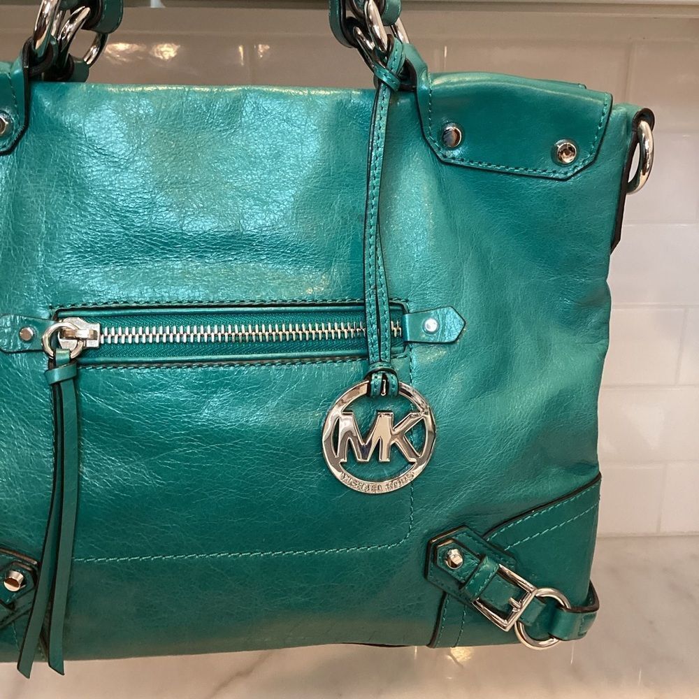 Michael Kors Bag Purse Handbag Leather Fallon Zip Tosca Satchel Shoulder Bag - Picture 3 of 14